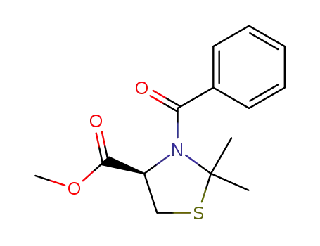 3-benzoyl-2,2-dimethyl-4(R)-methoxycarbonylthiazolidine