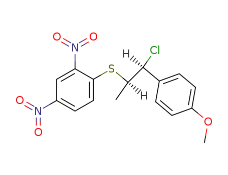 (+/-)-<i>erythro</i>-1-chloro-2-(2.4-dinitro-phenylsulfanyl)-1-(4-methoxy-phenyl)-propane