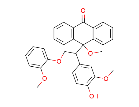 1-(3-methoxy-4-hydroxyphenyl)-1-(10-methoxy-9-oxoanthracen-10-yl)-2-(2-methoxyphenoxy)ethane
