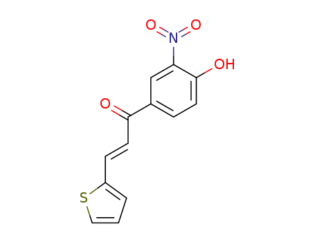 Molecular Structure of 76980-47-7 (4-Hydroxy-3-nitro-ω-thiophenylideneacetophenone)