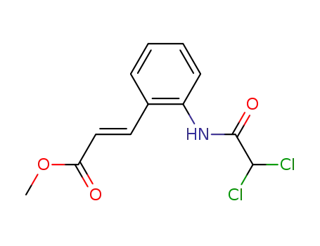 Molecular Structure of 133901-63-0 ((E)-Methyl 3-<o-(2,2-Dichloroacetamido)phenyl>propenoate)