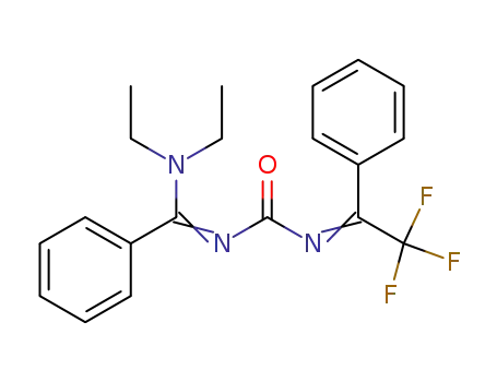 N-(1-phenyl-2,2,2-trifluoroethylidene)-N'-<(phenyl)diethylaminomethylene>urea