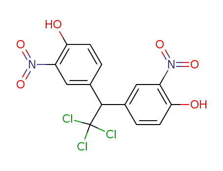 Molecular Structure of 100873-14-1 (Phenol, 4,4'-(2,2,2-trichloroethylidene)bis[2-nitro-)