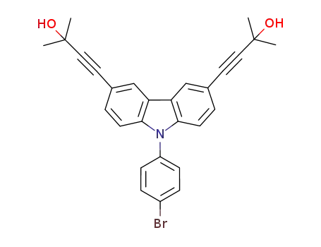4,4'-(9-(4-bromophenyl)-9H-carbazole-3,6-diyl)bis(2-methylbut-3-yn-2-ol)