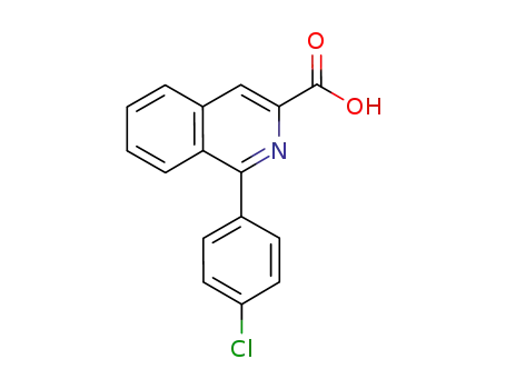 Molecular Structure of 89242-40-0 (3-Isoquinolinecarboxylic acid, 1-(4-chlorophenyl)-)