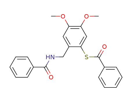 Benzenecarbothioic acid,
S-[2-[(benzoylamino)methyl]-4,5-dimethoxyphenyl] ester
