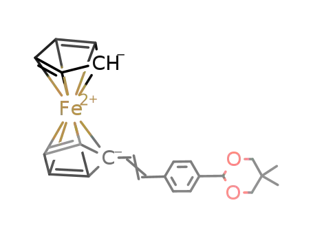(C<sub>5</sub>H<sub>5</sub>)Fe(C<sub>5</sub>H<sub>4</sub>CHCHC<sub>6</sub>H<sub>4</sub>C<sub>4</sub>H<sub>5</sub>(CH<sub>3</sub>)2O<sub>2</sub>)