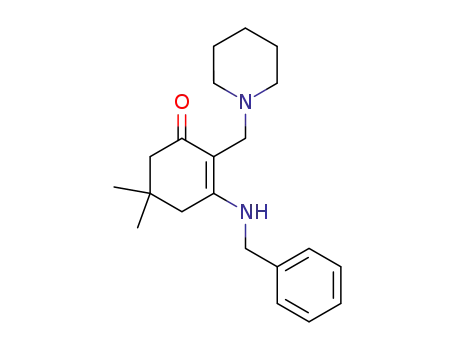 3-Benzylamino-5,5-dimethyl-2-piperidinomethyl-2-cyclohexen-1-on