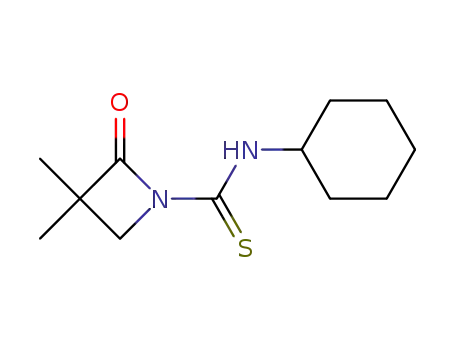 Molecular Structure of 84669-88-5 (3,3-Dimethyl-2-oxo-azetidine-1-carbothioic acid cyclohexylamide)