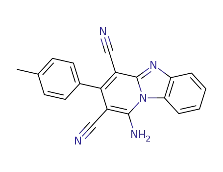 Molecular Structure of 150651-39-1 (1-amino-3-(4-methylphenyl)pyrido[1,2-a]benzimidazole-2,4-dicarbonitrile)