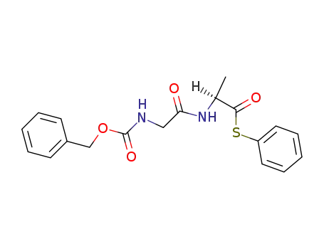Propanethioic acid, 2-[[[[(phenylmethoxy)carbonyl]amino]acetyl]amino]-,
S-phenyl ester, (2S)-