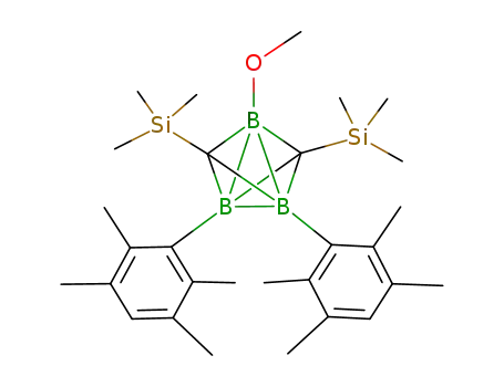 Molecular Structure of 191107-88-7 (C<sub>2</sub>B<sub>3</sub>(OCH<sub>3</sub>)(Si(CH<sub>3</sub>)3)2(C<sub>6</sub>H(CH<sub>3</sub>)4)2)