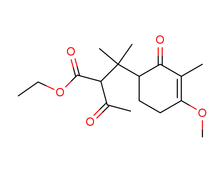 2-Acetyl-3-(4-methoxy-3-methyl-2-oxo-cyclohex-3-enyl)-3-methyl-butyric acid ethyl ester