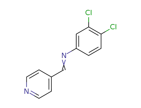 Molecular Structure of 35507-57-4 (Benzenamine, 3,4-dichloro-N-(4-pyridinylmethylene)-)