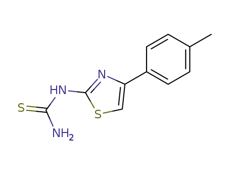 Molecular Structure of 7709-32-2 (Thiourea, [4-(4-methylphenyl)-2-thiazolyl]-)