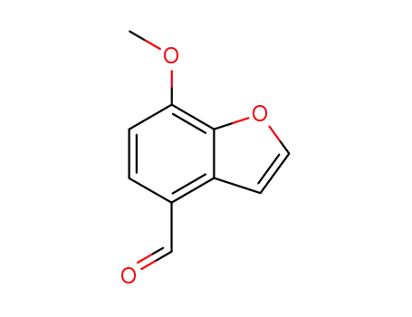 Molecular Structure of 6202-83-1 (4-Benzofurancarboxaldehyde, 7-methoxy-)