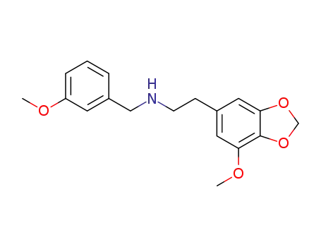 Molecular Structure of 855395-40-3 ([2-(7-methoxy-benzo[1,3]dioxol-5-yl)-ethyl]-(3-methoxy-benzyl)-amine)