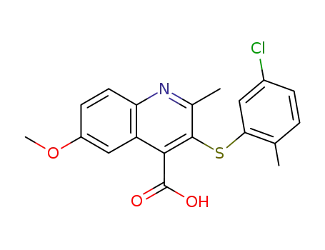 4-Quinolinecarboxylic acid,
3-[(5-chloro-2-methylphenyl)thio]-6-methoxy-2-methyl-