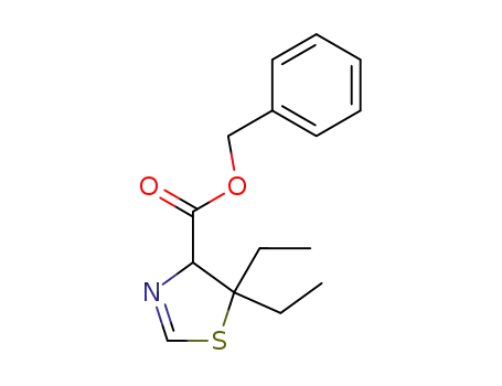 Molecular Structure of 69604-86-0 (4-Thiazolecarboxylic acid, 5,5-diethyl-4,5-dihydro-, phenylmethyl ester)