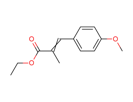 Molecular Structure of 52750-05-7 (2-Propenoic acid, 3-(4-methoxyphenyl)-2-methyl-, ethyl ester)