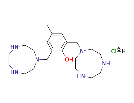 2,6-bis(1,4,7-triazacyclonon-1-ylmethyl)-4-methylphenol hexahydrochloride