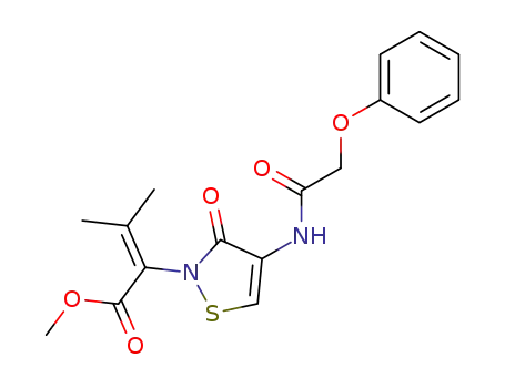3-Methyl-2-[3-oxo-4-(2-phenoxy-acetylamino)-3H-isothiazol-2-yl]-but-2-enoic acid methyl ester