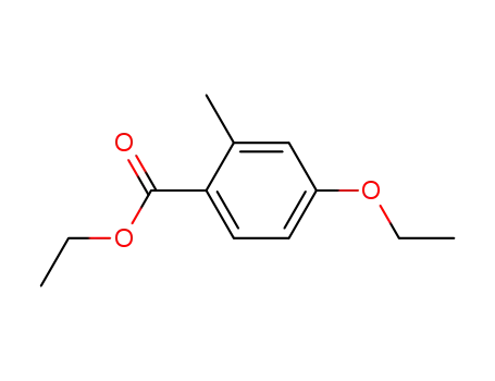 Molecular Structure of 23676-15-5 (Benzoic acid, 4-ethoxy-2-methyl-, ethyl ester)