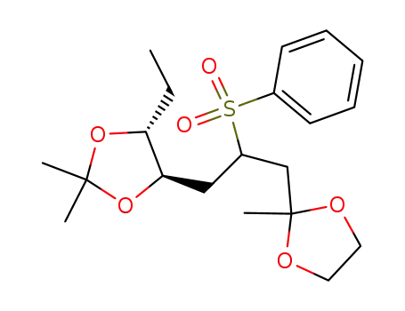 (4R,5R)-4-Ethyl-2,2-dimethyl-5-<3-(2-methyl-1,3-dioxolan-2-yl)-2-(phenylsulfonyl)propyl>-1,3-dioxolan