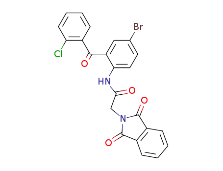 Molecular Structure of 87213-48-7 (5-bromo-2'-chloro-2-(phthalimidoacetamido)benzophenone)
