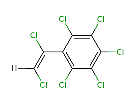 Molecular Structure of 29086-38-2 ((E)-ALPHA,BETA,2,3,4,5,6-HEPTACHLORO STYRENE)