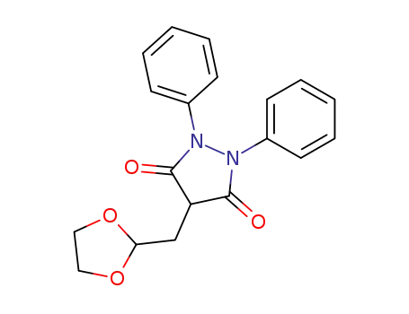 Molecular Structure of 73773-90-7 (4-(2-ethylenedioxyethyl)-1,2-diphenyl-3,5-pyrazolidinedione)