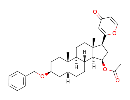 2-(3'β-benzyloxy-15'β-acetoxy-5'β-androsttan-17'β-yl)-4H-pyran-4-one