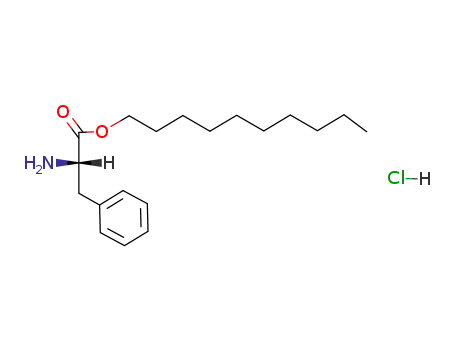 Molecular Structure of 94856-81-2 (L-phenylalanine, decyl ester, hydrochloride (1:1))