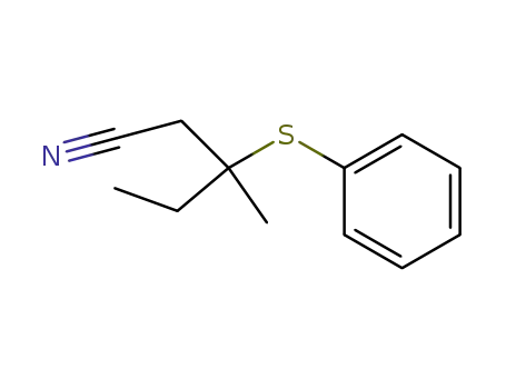 3-Methyl-3-phenylsulfanyl-pentanenitrile