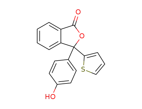 Molecular Structure of 76260-15-6 (3-(4-hydroxy-phenyl)-3-[2]thienyl-phthalide)