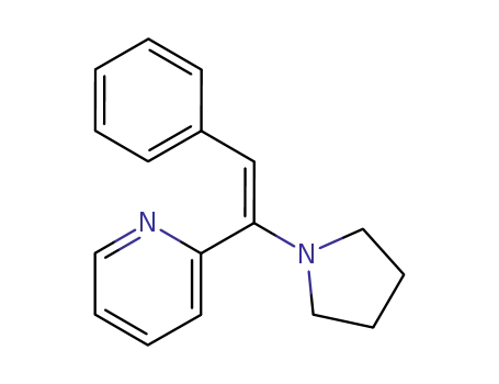 Pyridine, 2-[2-phenyl-1-(1-pyrrolidinyl)ethenyl]-, (E)-