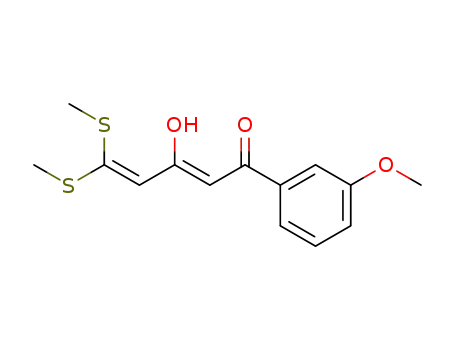 (Z)-3-Hydroxy-1-(3-methoxy-phenyl)-5,5-bis-methylsulfanyl-penta-2,4-dien-1-one