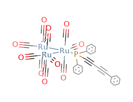Molecular Structure of 163727-44-4 ([Ru<sub>3</sub>(CO)11(P(C<sub>6</sub>H<sub>5</sub>)2CCCCC<sub>6</sub>H<sub>5</sub>)])