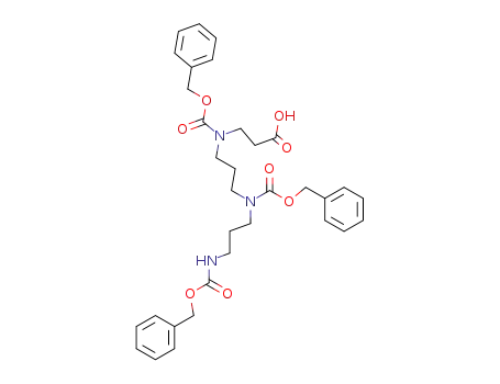 3-(Benzyloxycarbonyl-{3-[benzyloxycarbonyl-(3-benzyloxycarbonylamino-propyl)-amino]-propyl}-amino)-propionic acid