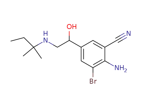 Benzonitrile,
2-amino-3-bromo-5-[2-[(1,1-dimethylpropyl)amino]-1-hydroxyethyl]-