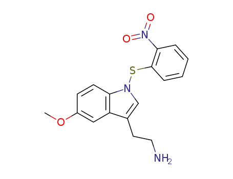 Molecular Structure of 102265-54-3 (2-[5-Methoxy-1-(2-nitro-phenylsulfanyl)-1H-indol-3-yl]-ethylamine)