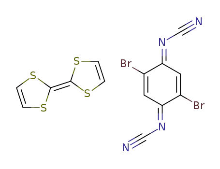 Molecular Structure of 110375-38-7 (2-(1,3-Dithiol-2-yliden)-1,3-dithiol, CT-Komplex mit (E,E)-2,5-Dibrom-N,N'-dicyan-1,4-benzochinondiimin (1:1))