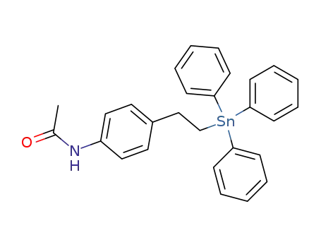 Molecular Structure of 122240-37-3 ((C<sub>6</sub>H<sub>5</sub>)3SnCH<sub>2</sub>CH<sub>2</sub>C<sub>6</sub>H<sub>4</sub>-p-NHCOCH<sub>3</sub>)