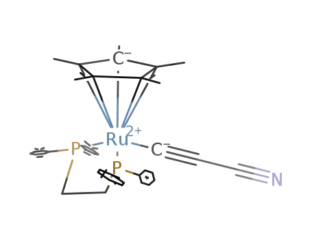 Molecular Structure of 879506-72-6 (Ru(C≡C-C≡N)(dppe)Cp*)