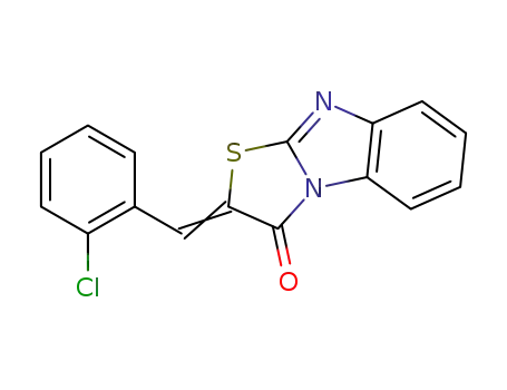 Molecular Structure of 23983-05-3 ((2Z)-2-(2-chlorobenzylidene)[1,3]thiazolo[3,2-a]benzimidazol-3(2H)-one)