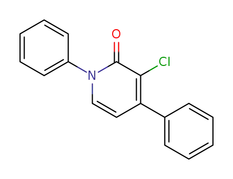 Molecular Structure of 27296-22-6 (2(1H)-Pyridinone, 3-chloro-1,4-diphenyl-)