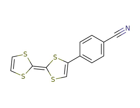 Molecular Structure of 139713-03-4 (Benzonitrile, 4-[2-(1,3-dithiol-2-ylidene)-1,3-dithiol-4-yl]-)