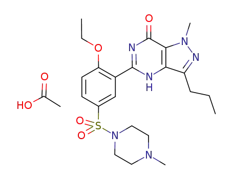 Piperazine,
1-[[3-(4,7-dihydro-1-methyl-7-oxo-3-propyl-1H-pyrazolo[4,3-d]pyrimidin-
5-yl)-4-ethoxyphenyl]sulfonyl]-4-methyl-, monoacetate