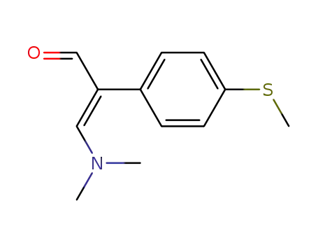 Molecular Structure of 115854-18-7 (Benzeneacetaldehyde, a-[(dimethylamino)methylene]-4-(methylthio)-)