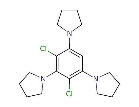 Pyrrolidine, 1,1',1''-(2,4-dichloro-1,3,5-benzenetriyl)tris-